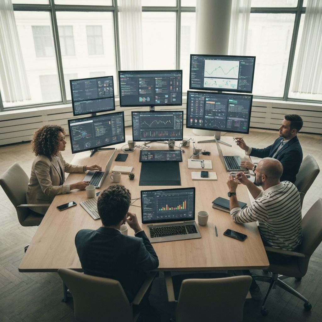 Business team analyzing fragmented AI systems